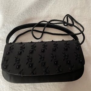 VINTAGE NWOT REBECCA MOLENAAR WOMENS BLACK CLUTCH BAG ITALIAN GREAT DESI…